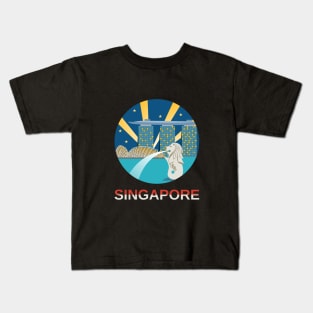 Singapore's Lion Statue Kids T-Shirt